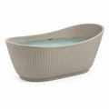 Freistehende Acrylbadewanne Taupe mit geriffelter Oberfläche, 170 × 80 × 58 cm