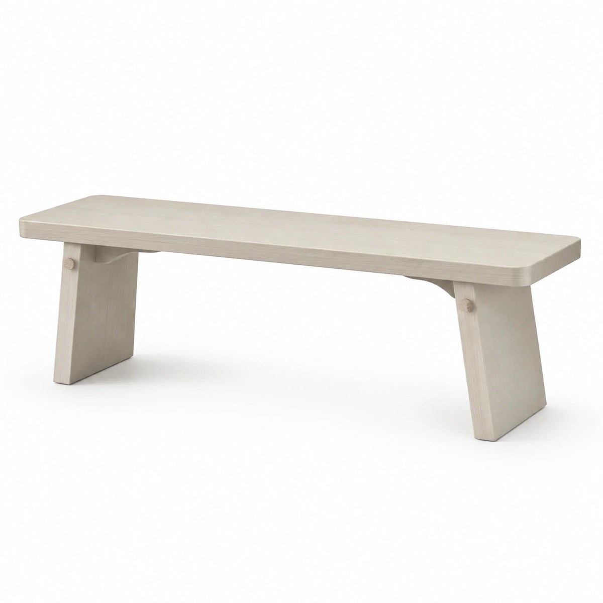 Skandinavische Holzbank Cremeweiß, 120 × 35 × 45 cm