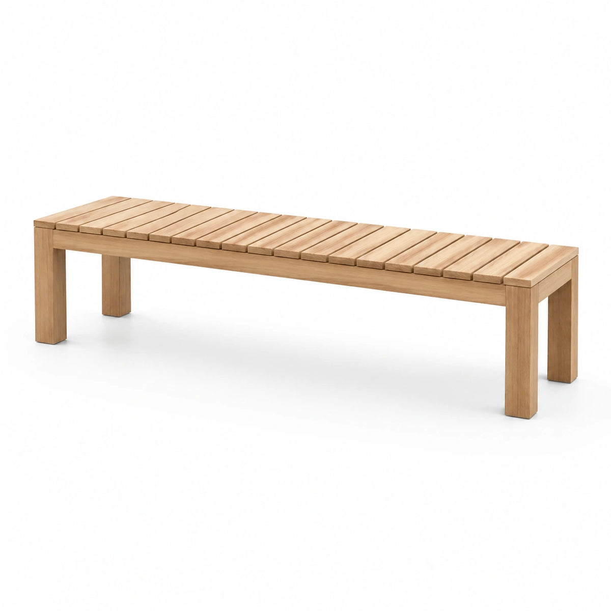 Holz-Sitzbank in Natur mit Lattenoptik, 180 × 40 × 45 cm